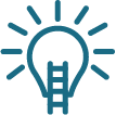A Glowing Bulb Icon in Blue Color